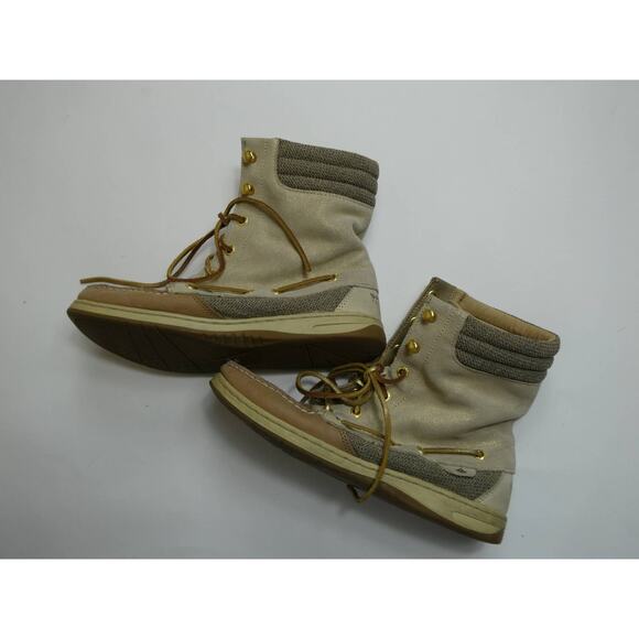 Sperry Top-Sider Women's Hikerfish Boot 9531401 - Size 7 M Gold shimmer - Picture 1 of 3